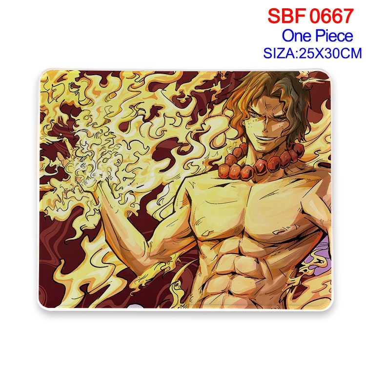 One Piece Anime peripheral edge lock mouse pad 25X30cm  SBF-667