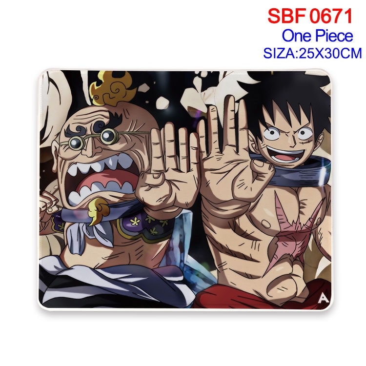 One Piece Anime peripheral edge lock mouse pad 25X30cm  SBF-671