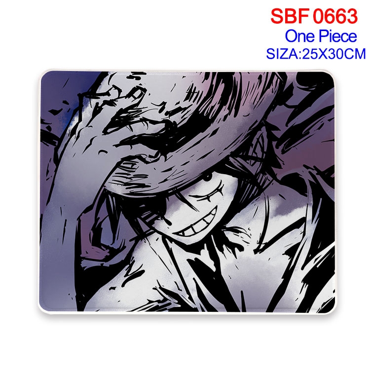 One Piece Anime peripheral edge lock mouse pad 25X30cm  SBF-663