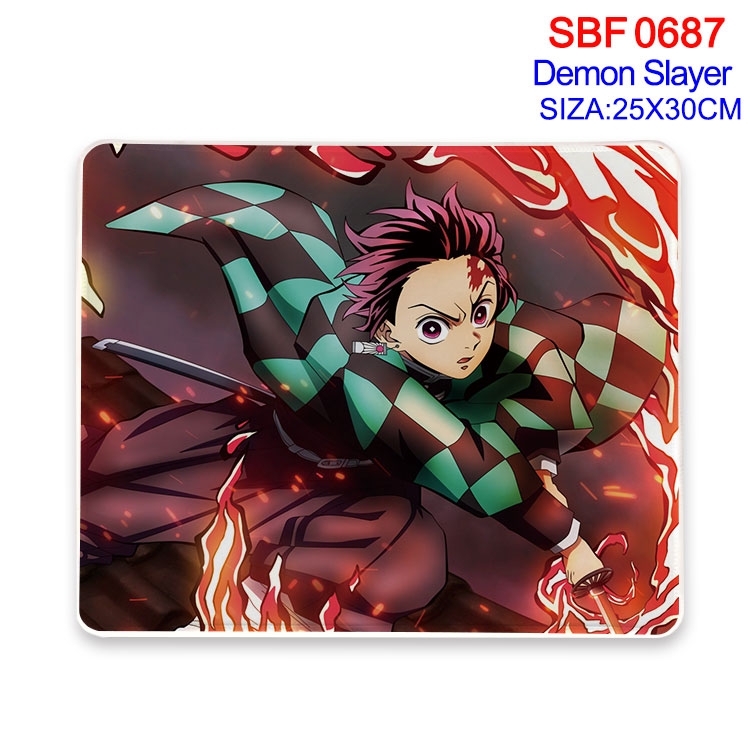 Demon Slayer Kimets Anime peripheral edge lock mouse pad 25X30cm  SBF-687