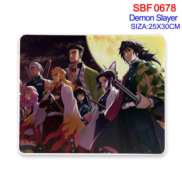 Demon Slayer Kimets Anime peripheral edge lock mouse pad 25X30cm  SBF-678