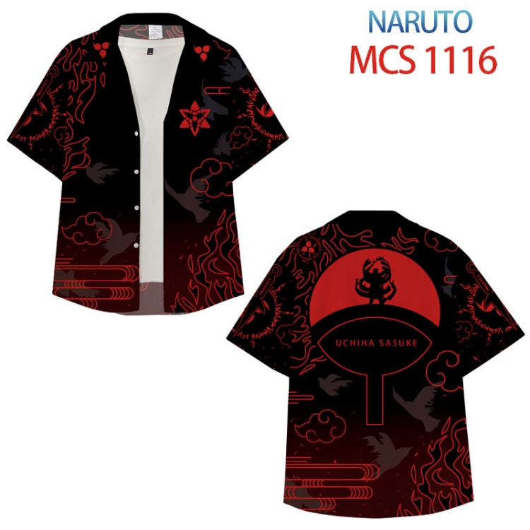 Naruto Anime peripheral full color short-sleeved shirt from XS to 4XL MCS-1116