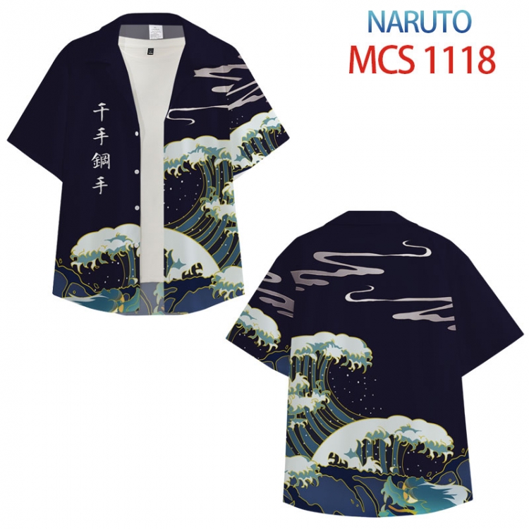 Naruto Anime peripheral full color short-sleeved shirt from XS to 4XL MCS-1118