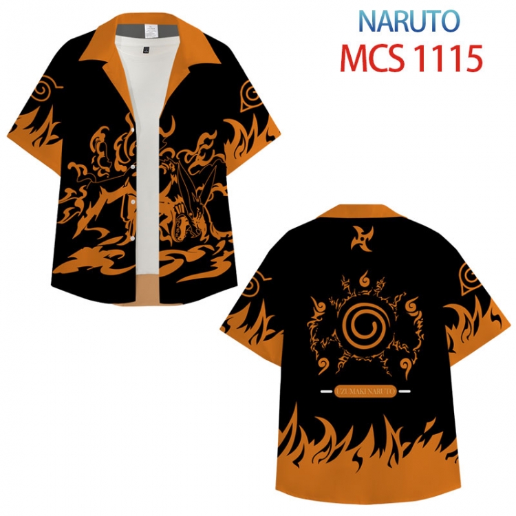 Naruto Anime peripheral full color short-sleeved shirt from XS to 4XL MCS-1115