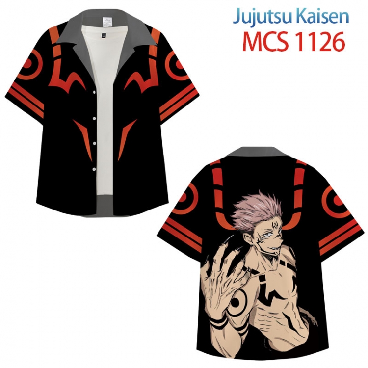 Jujutsu Kaisen Anime peripheral full color short-sleeved shirt from XS to 4XL MCS-1126