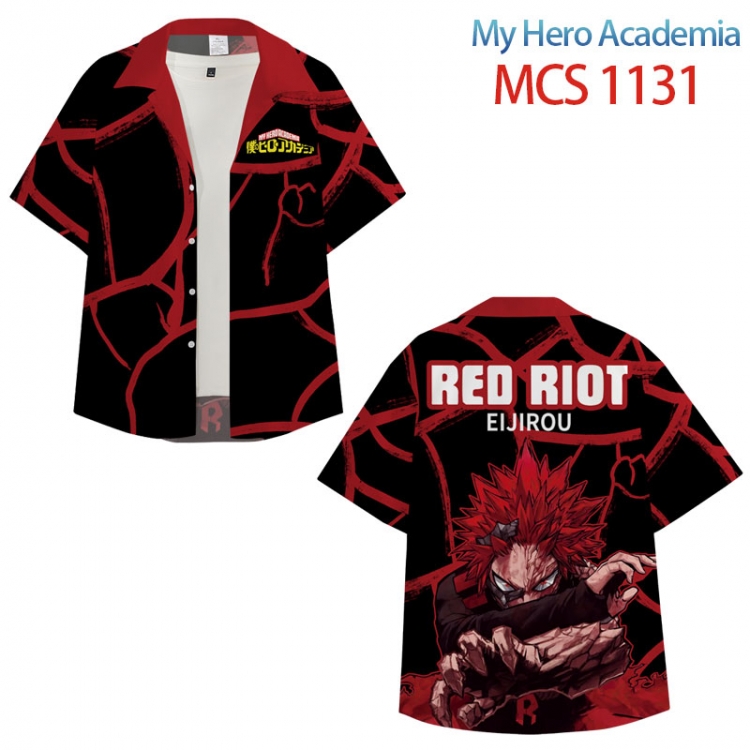 My Hero Academia Anime peripheral full color short-sleeved shirt from XS to 4XL MCS-1131-3