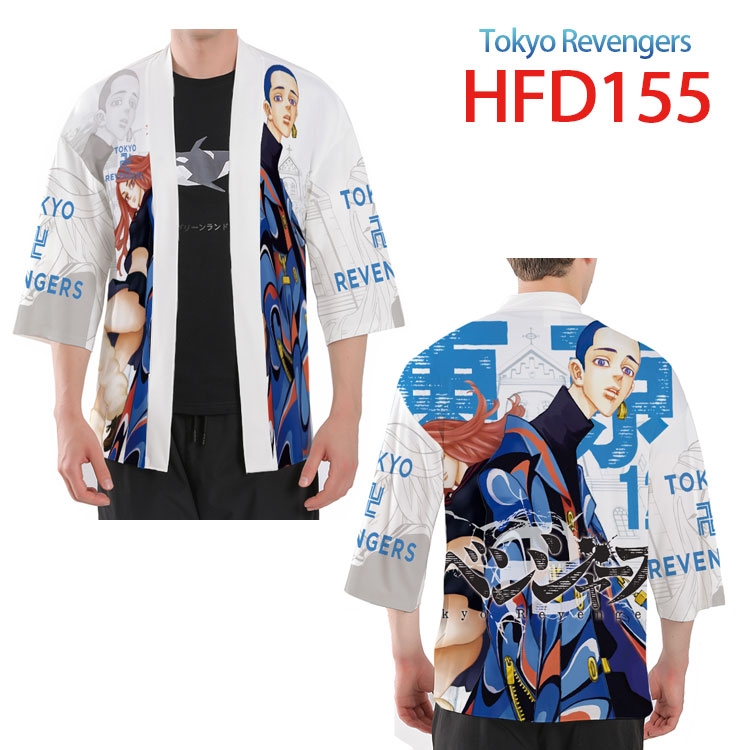 Tokyo Revengers Anime peripheral full-color short kimono from S to 4XL HFD 155