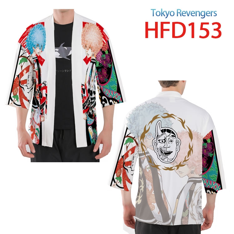 Tokyo Revengers Anime peripheral full-color short kimono from S to 4XL HFD 153