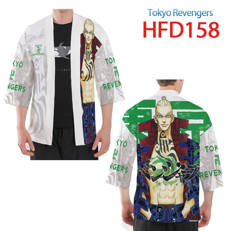 Tokyo Revengers Anime peripheral full-color short kimono from S to 4XL HFD 158