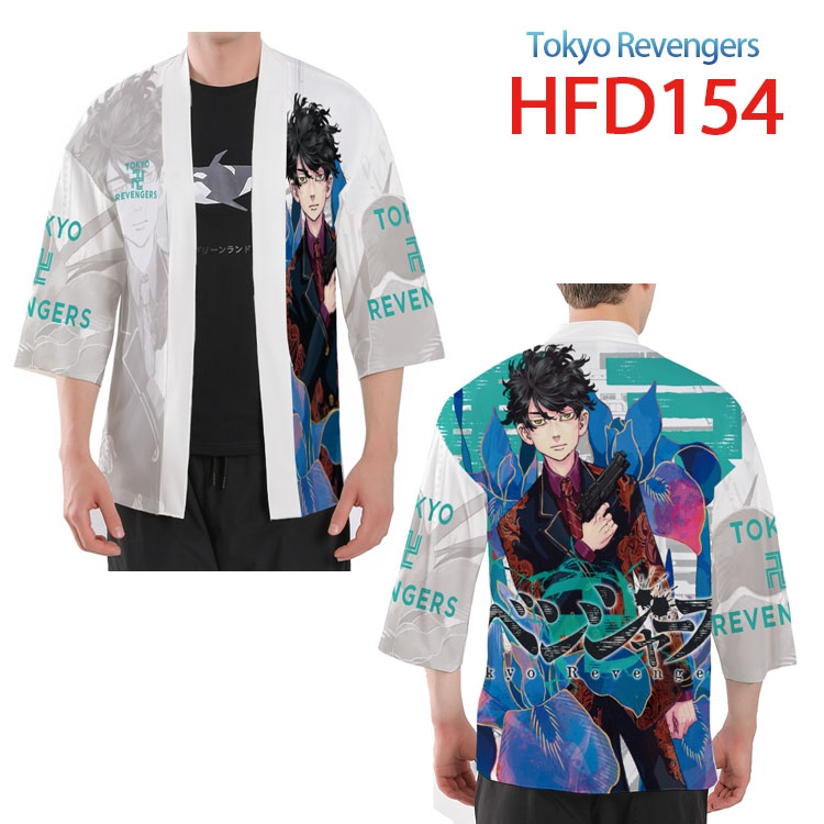 Tokyo Revengers Anime peripheral full-color short kimono from S to 4XL  HFD 154