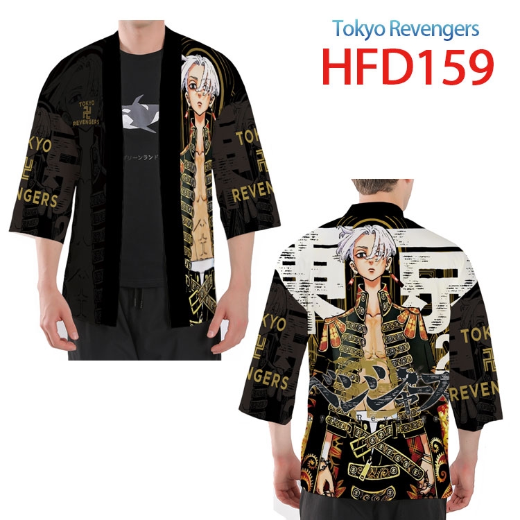 Tokyo Revengers Anime peripheral full-color short kimono from S to 4XL  HFD 159