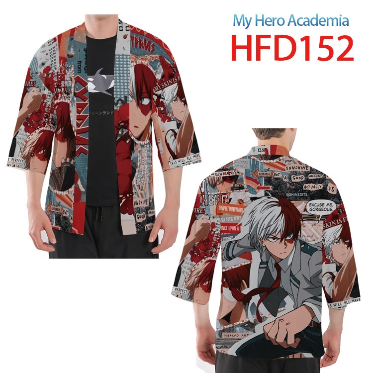 My Hero Academia Anime peripheral full-color short kimono from S to 4XL  HFD 152