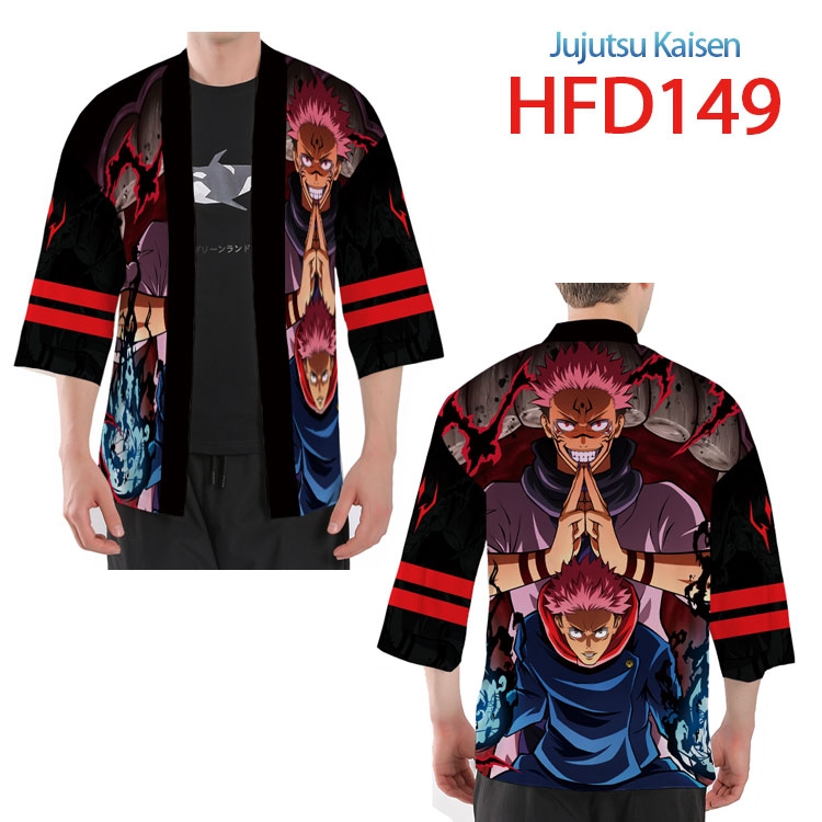 Jujutsu Kaisen Anime peripheral full-color short kimono from S to 4XL  HFD 149