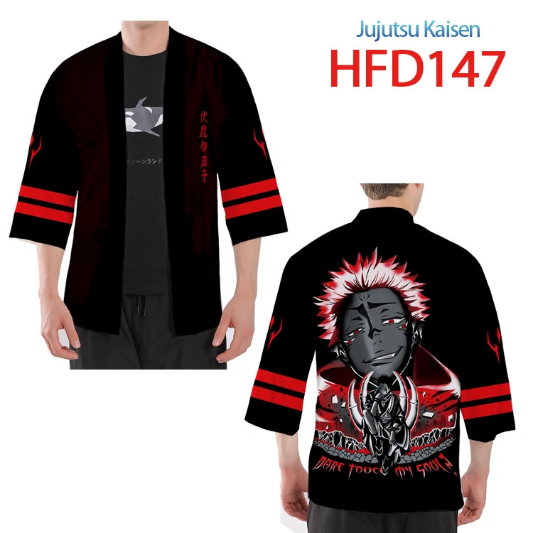 Jujutsu Kaisen Anime peripheral full-color short kimono from S to 4XL HFD 147