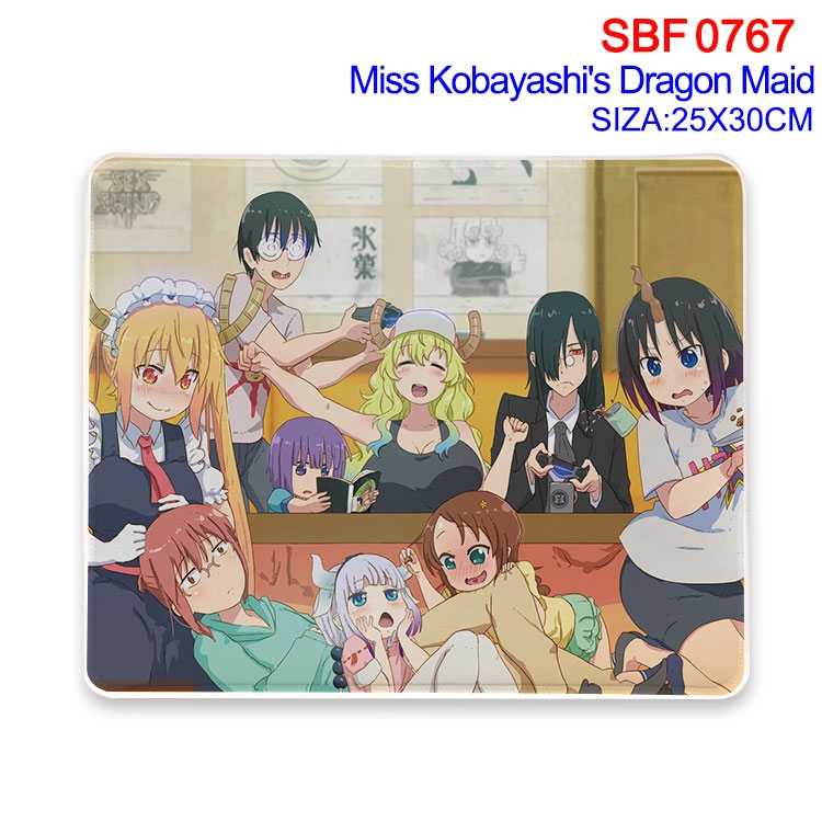Mouse pad Miss Kobayashis Dragon Maid Anime peripheral edge lock mouse pad 25X30cm SBF-767