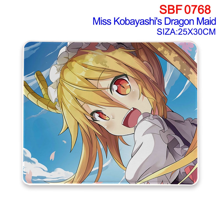 Mouse pad Miss Kobayashis Dragon Maid Anime peripheral edge lock mouse pad 25X30cm SBF-768