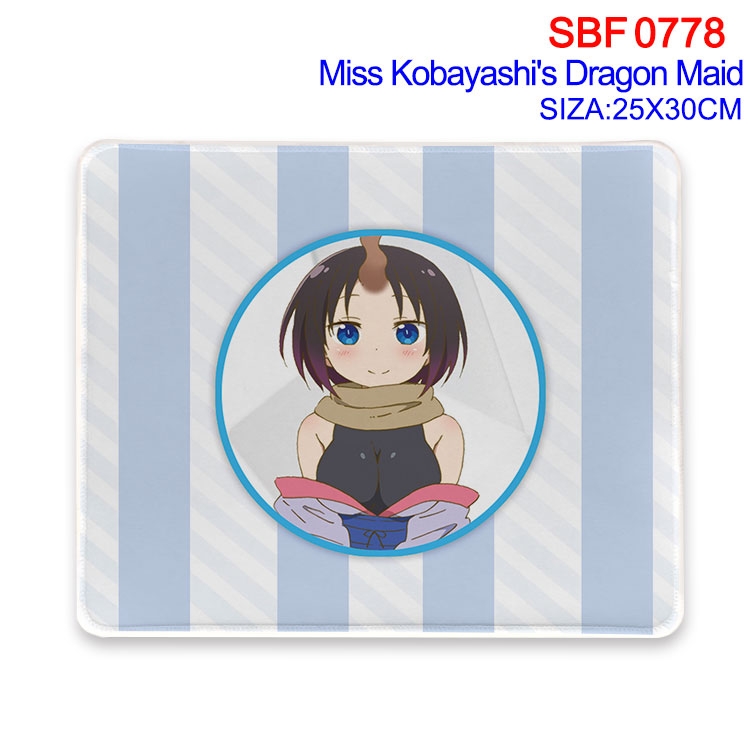 Mouse pad Miss Kobayashis Dragon Maid Anime peripheral edge lock mouse pad 25X30cm SBF-778