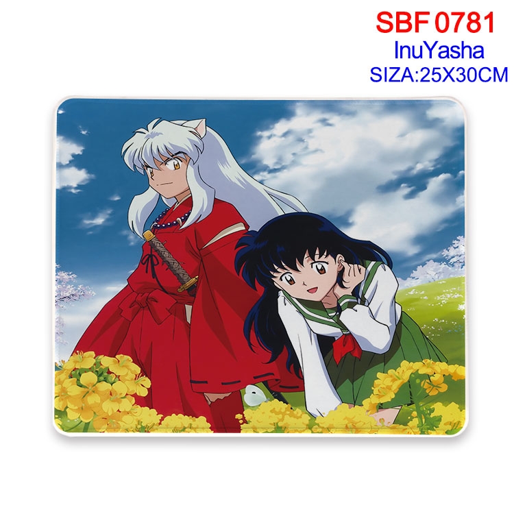 Inuyasha Anime peripheral edge lock mouse pad 25X30cm SBF-781