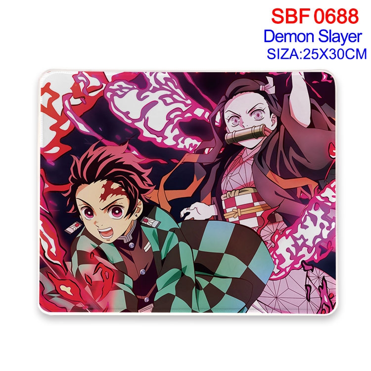 Demon Slayer Kimets Anime peripheral edge lock mouse pad 25X30cm SBF-688