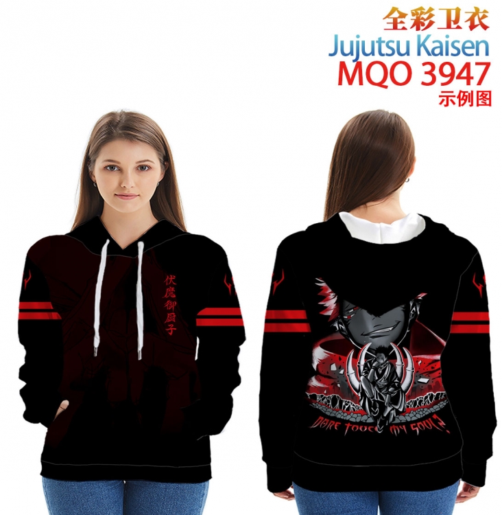 Jujutsu Kaisen Long Sleeve Hooded Full Color Patch Pocket Sweatshirt from XXS to 4XL MQO 3947