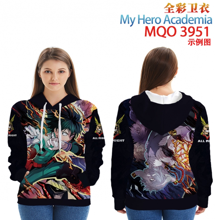 My Hero Academia Long Sleeve Hooded Full Color Patch Pocket Sweatshirt from XXS to 4XL MQO 3951