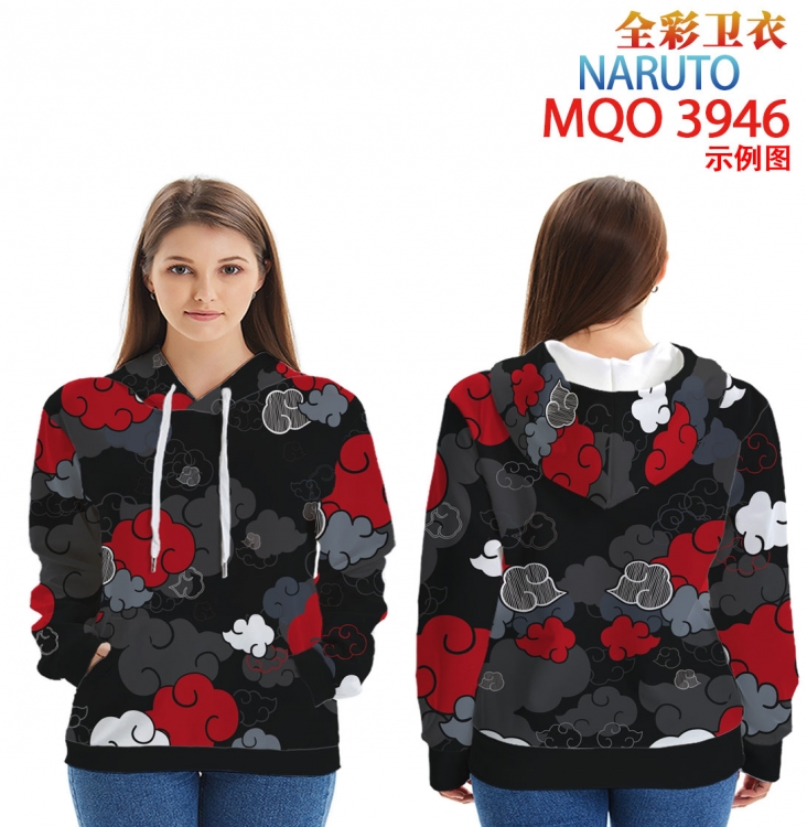 Naruto Long Sleeve Hooded Full Color Patch Pocket Sweatshirt from XXS to 4XL MQO 3946