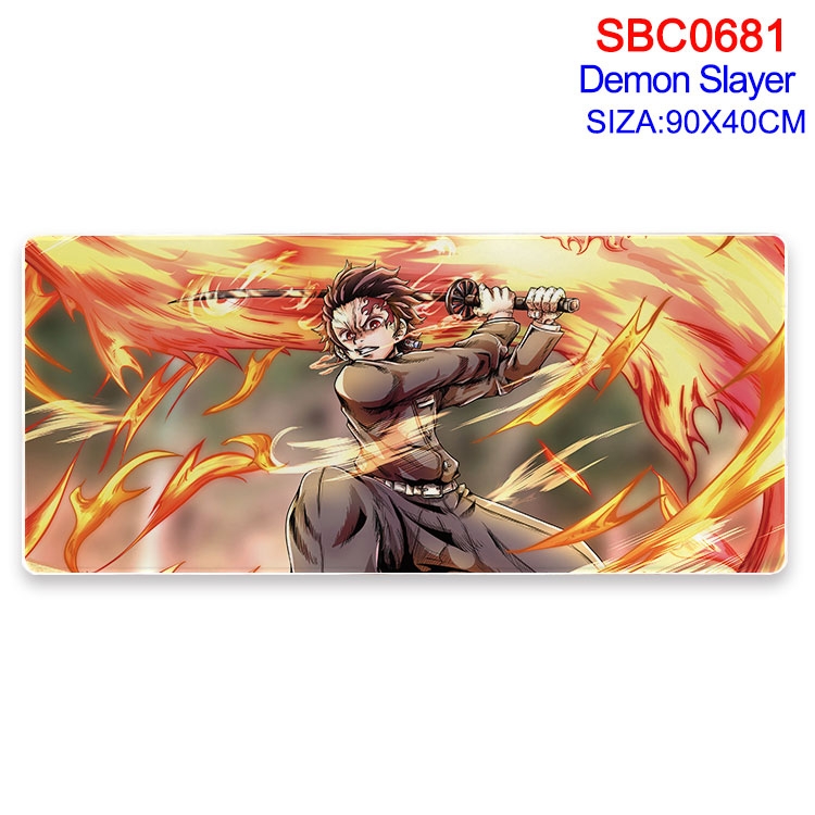 Demon Slayer Kimets Anime peripheral edge lock mouse pad 40X90CM  SBC-681