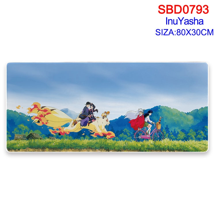 Inuyasha Anime peripheral edge lock mouse pad 80X30cm SBD-793