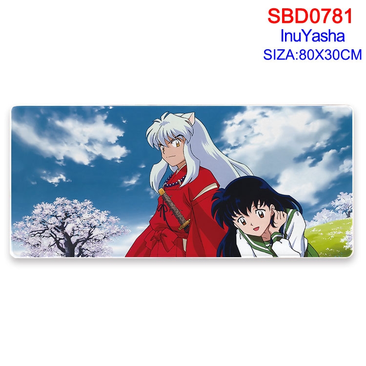 Inuyasha Anime peripheral edge lock mouse pad 80X30cm  SBD-781