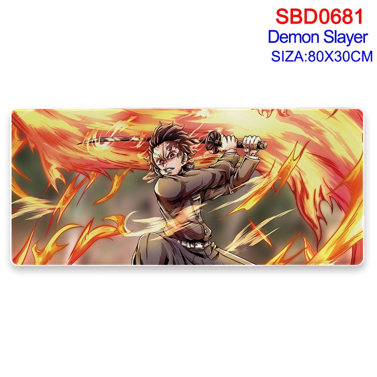 Demon Slayer Kimets Anime peripheral edge lock mouse pad 80X30cm  SBD-681