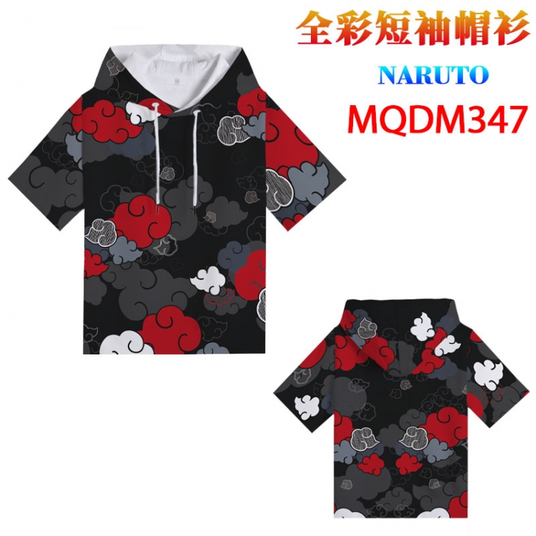 Naruto Full Color Hoodie Pullover Short Sleeve T-Shirt from 2XS to 4XL  MQDM 347