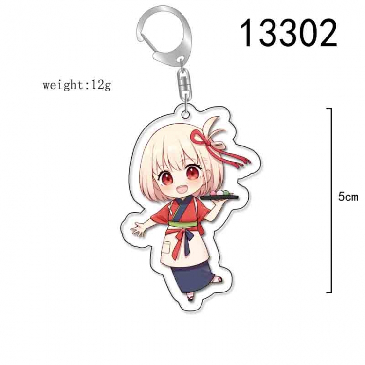 Lycoris Recoil Anime Acrylic Keychain Charm price for 5 pcs 13302