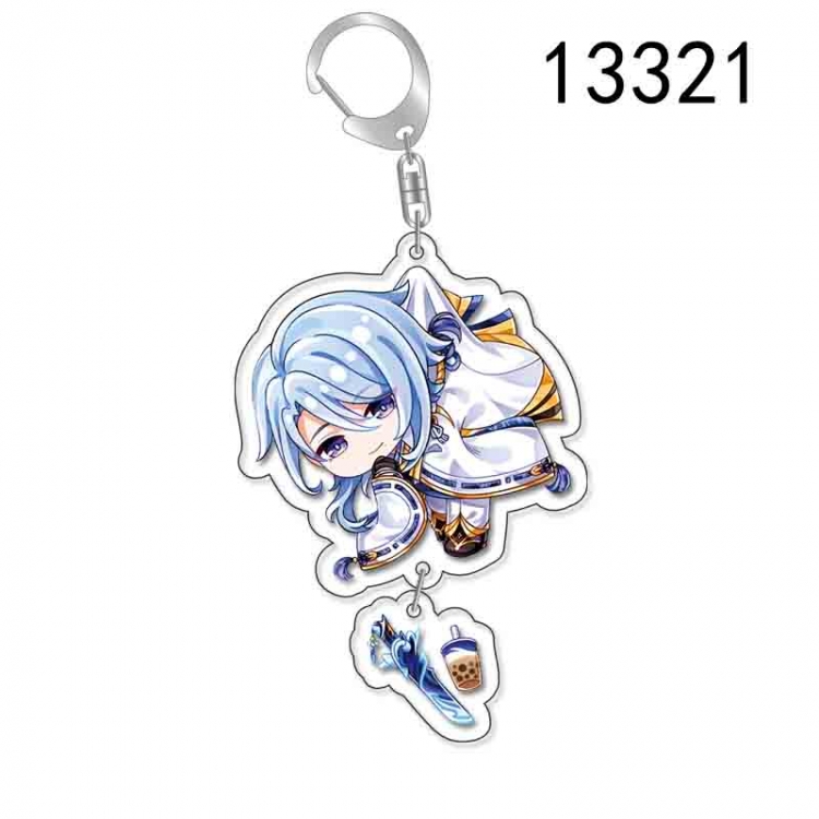 Genshin Impact Anime acrylic Pendant Key Chain  price for 5 pcs 13321