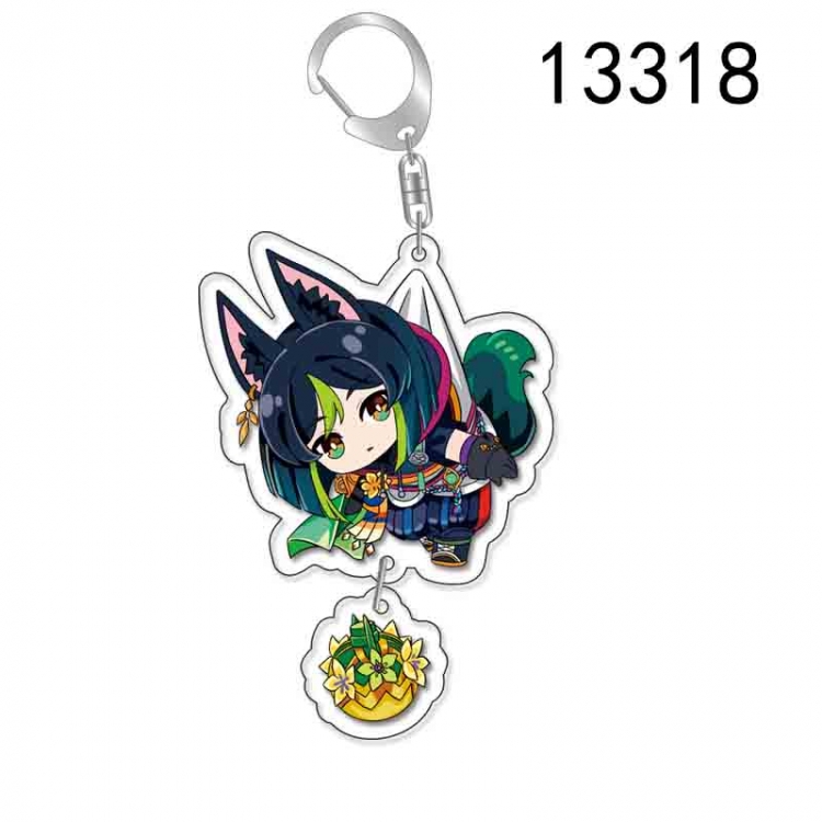 Genshin Impact Anime acrylic Pendant Key Chain  price for 5 pcs 13318