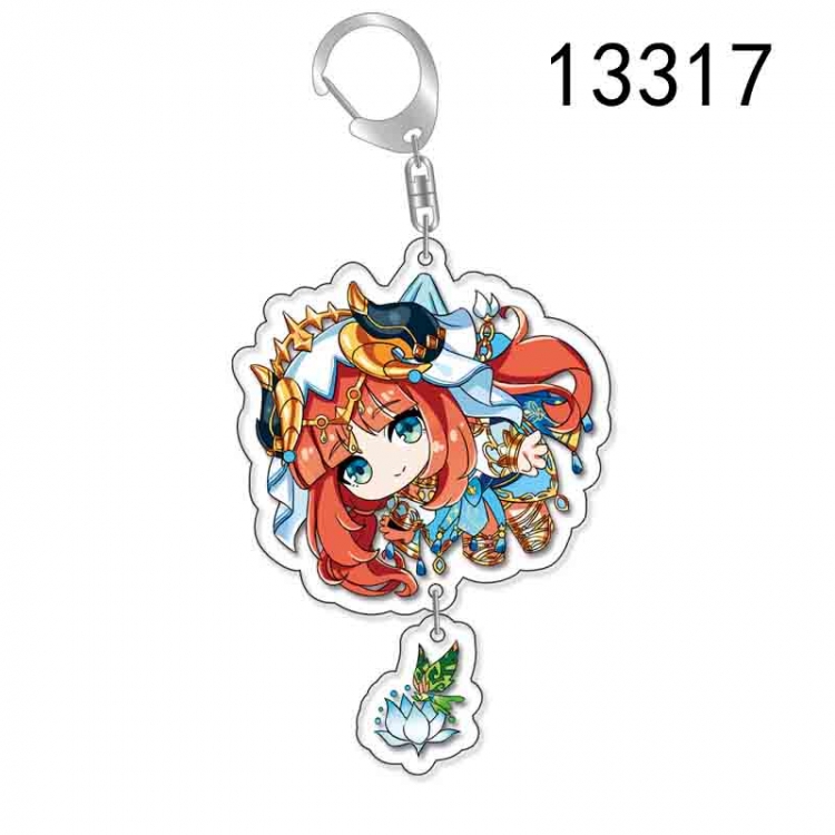 Genshin Impact Anime acrylic Pendant Key Chain  price for 5 pcs 13317