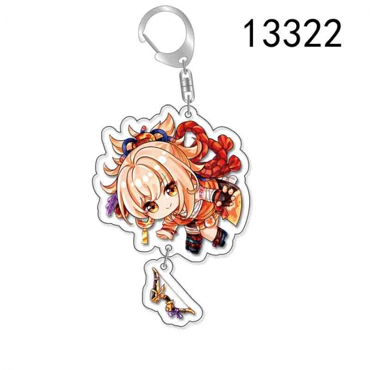 Genshin Impact Anime acrylic Pendant Key Chain  price for 5 pcs 13322