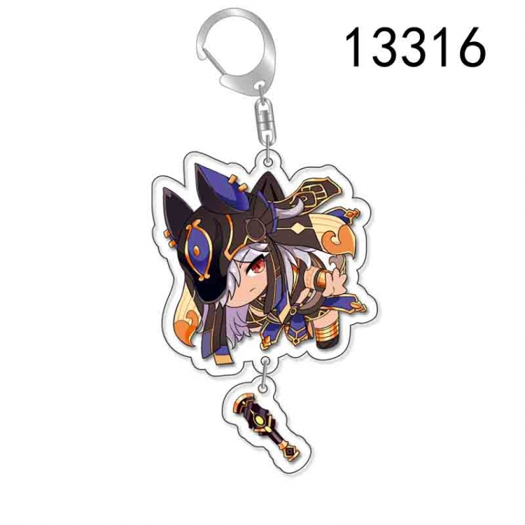 Genshin Impact Anime acrylic Pendant Key Chain  price for 5 pcs 13316