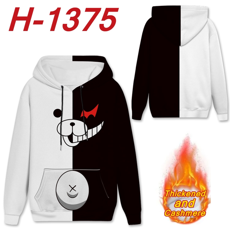 Dangan-Ronpa Anime plus velvet padded pullover hooded sweater from S to 4XL H-1375