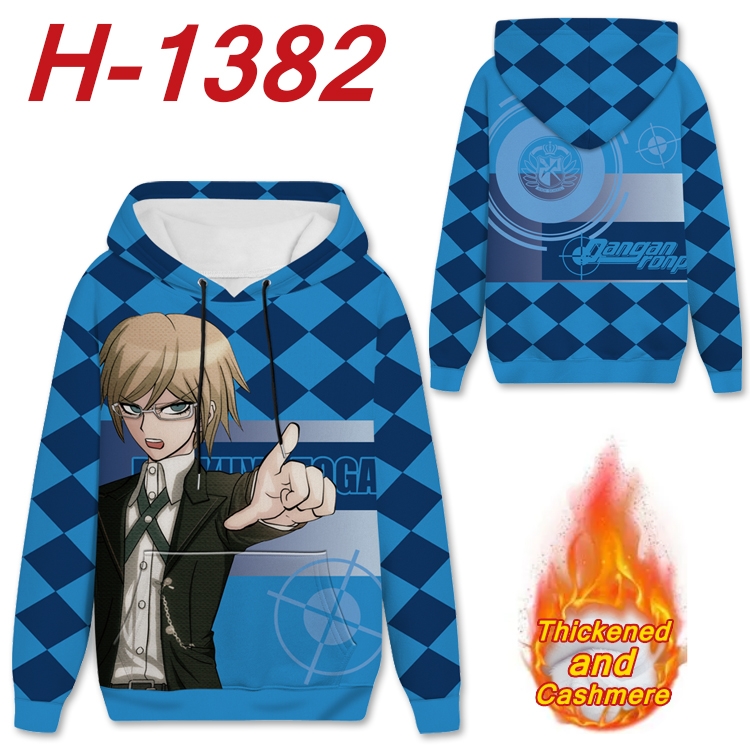 Dangan-Ronpa Anime plus velvet padded pullover hooded sweater from S to 4XL H-1382