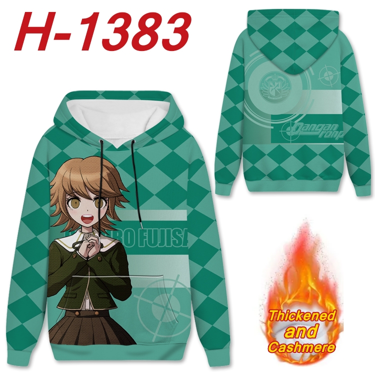 Dangan-Ronpa Anime plus velvet padded pullover hooded sweater from S to 4XL H-1383