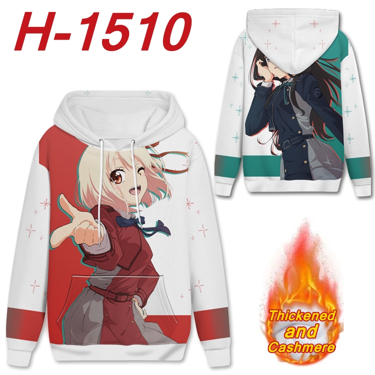 Lycoris Recoil Anime plus velvet padded pullover hooded sweater from S to 4XL H-1510