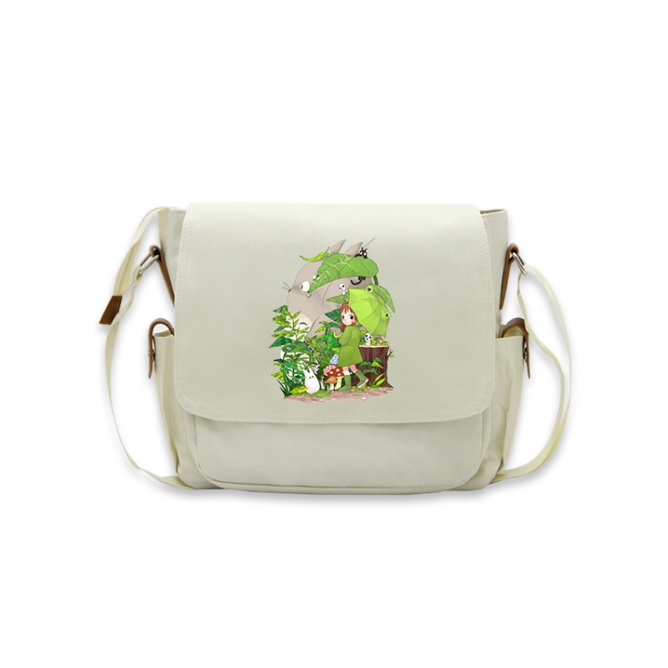 TOTORO Anime Peripheral Shoulder Bag Casual Satchel 33X13X26cm