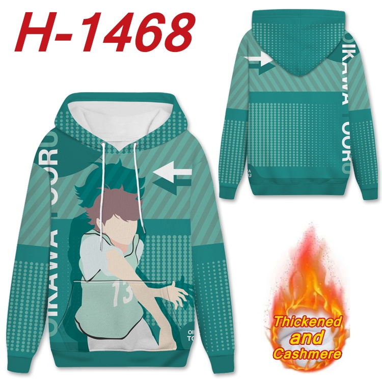 Haikyuu!! anime thickened hooded pullover sweater from S to 4XL H-1468
