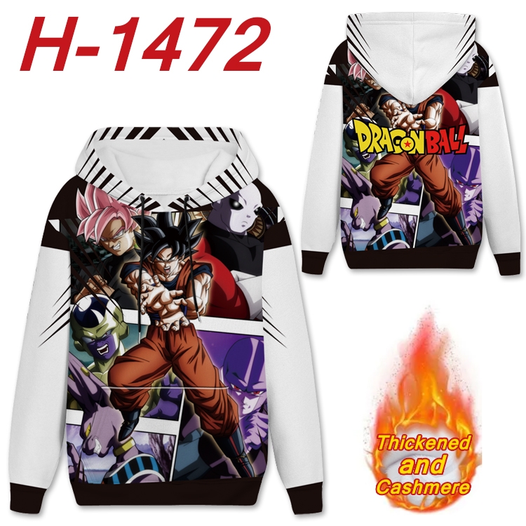 DRAGON BALL anime thickened hooded pullover sweater from S to 4XL H-1472