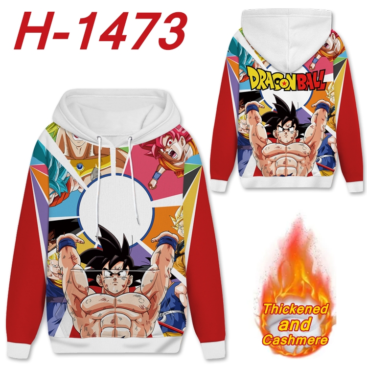 DRAGON BALL anime thickened hooded pullover sweater from S to 4XL H-1473