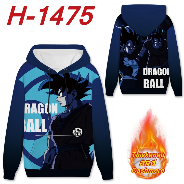 DRAGON BALL anime thickened hooded pullover sweater from S to 4XL H-1475