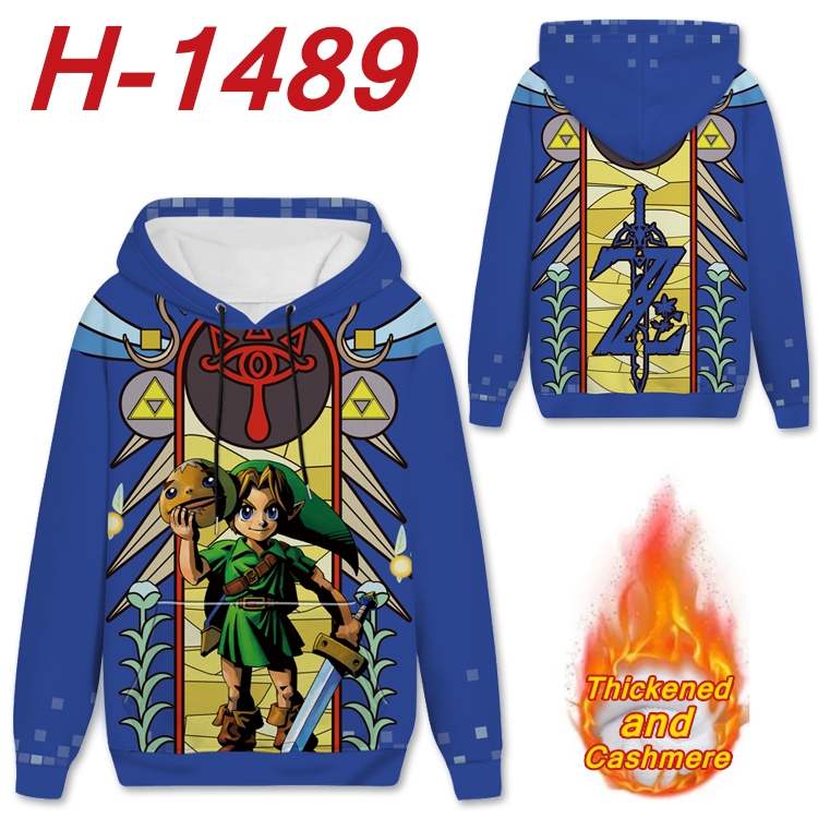 The Legend of Zelda anime thickened hooded pullover sweater from S to 4XL H-1489