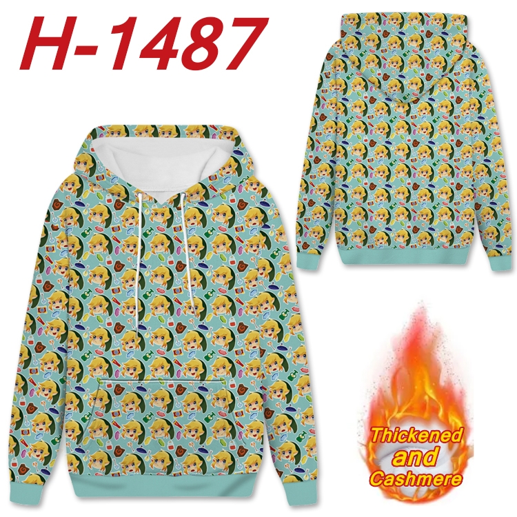 The Legend of Zelda anime thickened hooded pullover sweater from S to 4XL H-1487