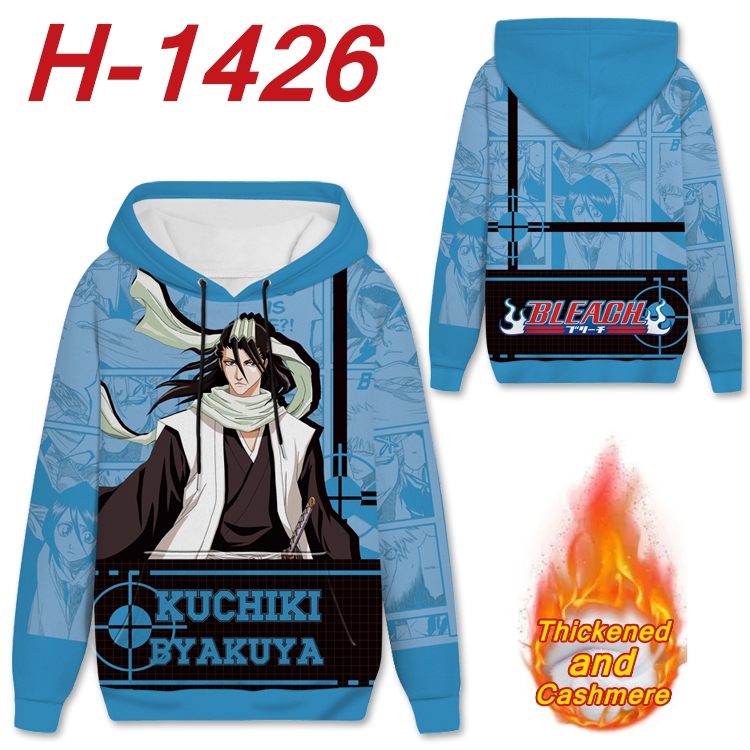 Bleach anime thickened hooded pullover sweater from S to 4XL H-1426