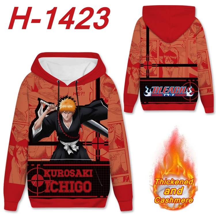 Bleach anime thickened hooded pullover sweater from S to 4XL H-1423